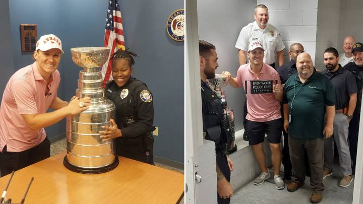 Tkachuk locks up Stanley Cup, celebrates in St. Louis