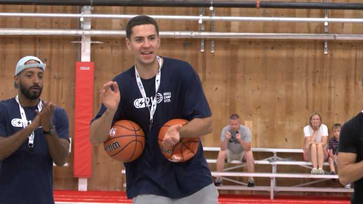 Cole Swider Hosts Basketball Camp Back Home In Rhode Island
