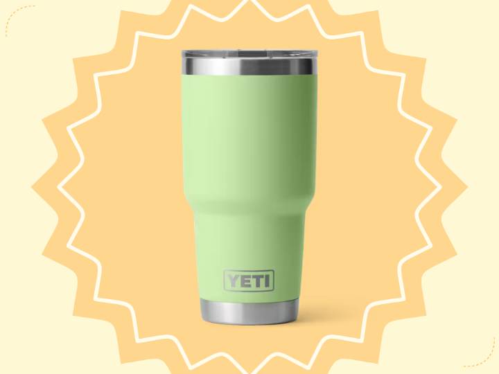 Yeti tumblers in summer colours are 20% off