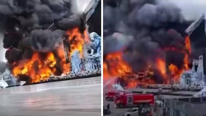 En video queda registrado el impresionante incendio en escenario de Tomorrowland