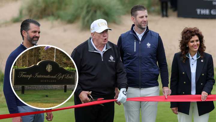 President Trump Hits Ceremonial Tee Shot To Open New Scottish Links Course