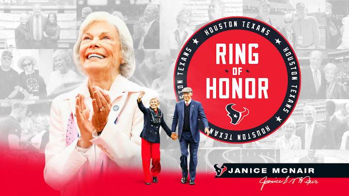 Houston Texans To Induct Janice S. McNair Into Ring Of Honor