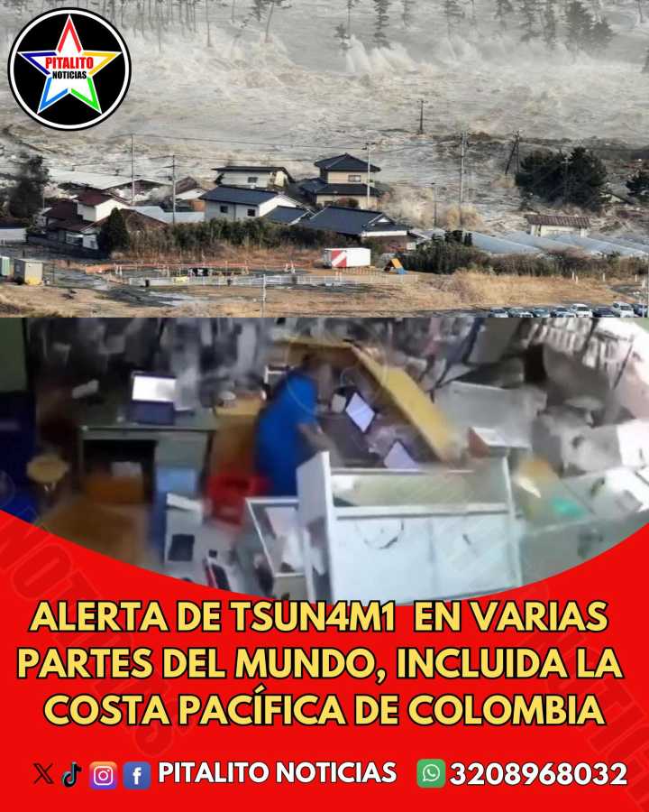 Alerta de tsunami en varias partes del mundo, incluyendo Colombia