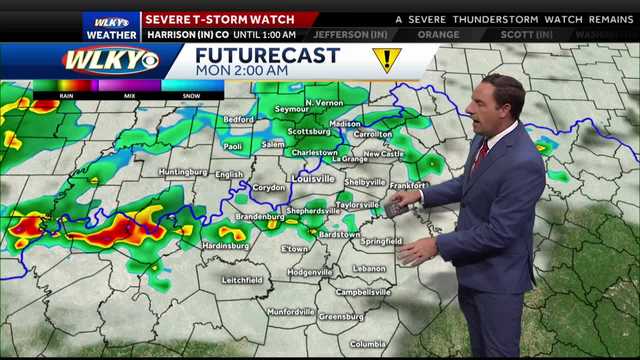 Showers and a few storms linger overnight