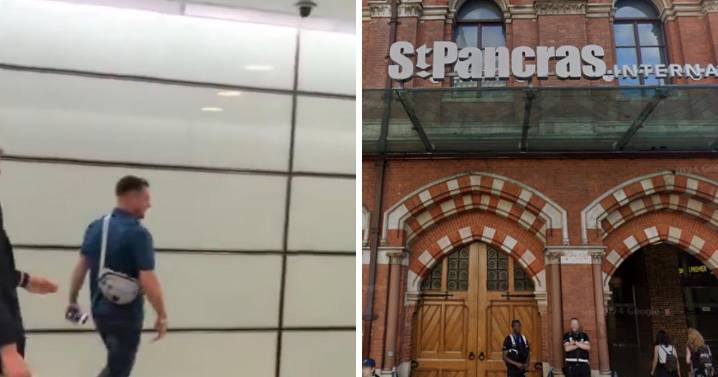 Tommy Robinson in St Pancras assault video: Man arrested