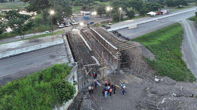 Rehabilitan en Portuguesa puente que cedió con las lluvias en la vía Morita