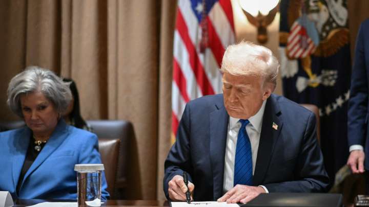 President Donald Trump signs new executive order affecting all college sports