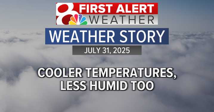 Forecast: Cooler and less humid for the remainder of the week