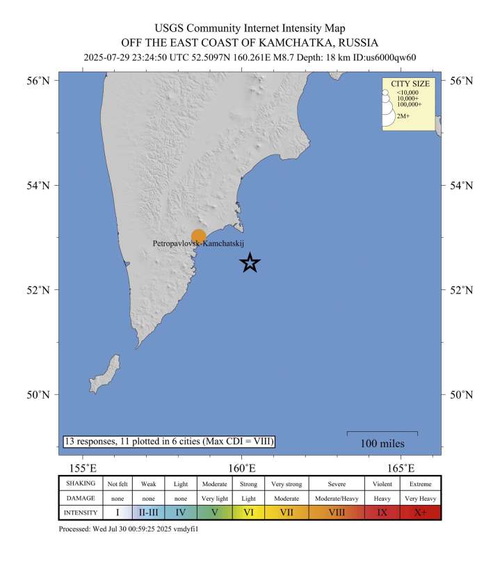 Alerta de tsunami en Hawái y Alaska tras terremoto