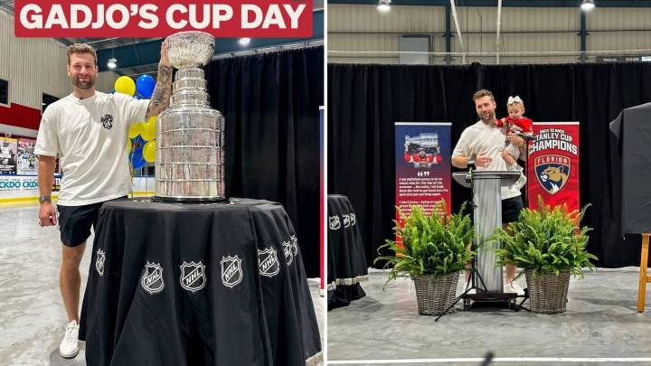 Gadjovich brings Stanley Cup to community ice rink in Whitby