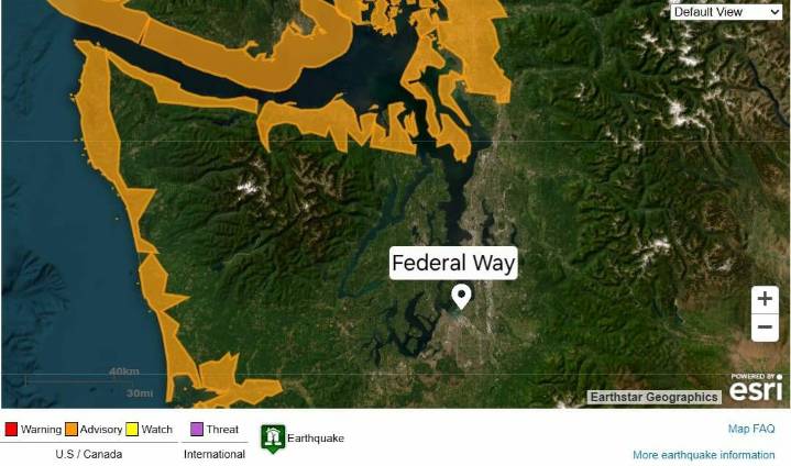 Tsunami watch issued in WA. What does it mean for Federal Way?