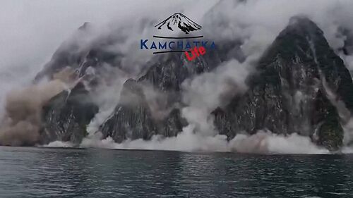 VIDEO: Un muro de rocas colapsa en Krai de Kamchatka debido al terremoto en Rusia