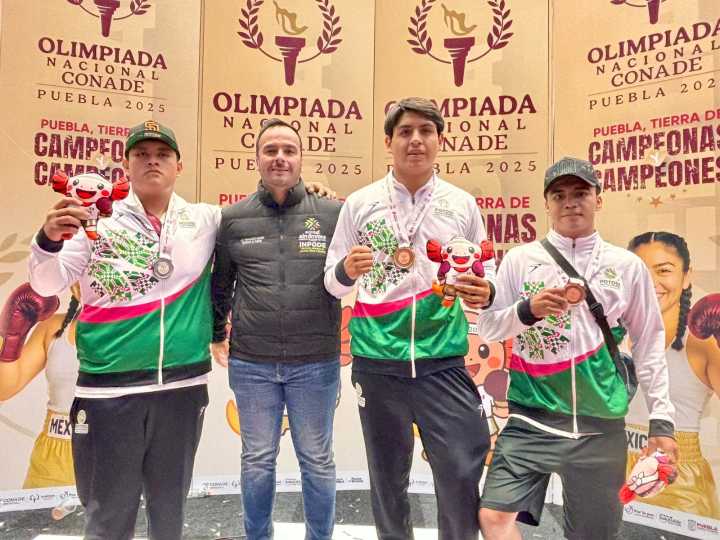 Boxeadores potosinos brillan en Olimpiada Nacional con tres medallas en Puebla