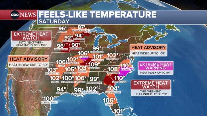 Dangerous heat continues for over 80 million Americans