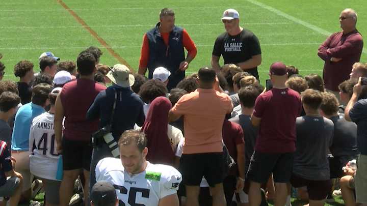 La Salle Football Program Visits Patriots Training Camp Monday