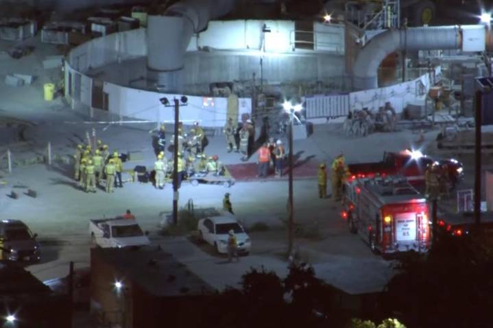 Los Angeles tunnel collapse leaves at least 15 trapped