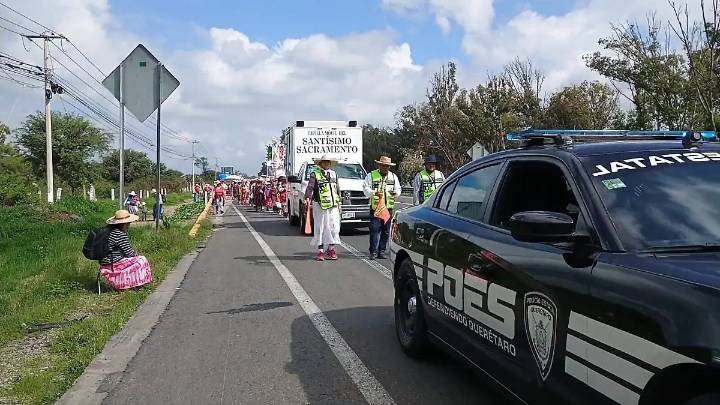 Policía motorizado herido al proteger a peregrinos en SJR