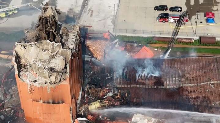 Drone footage captures damage from Nebraska biofuel plant explosion