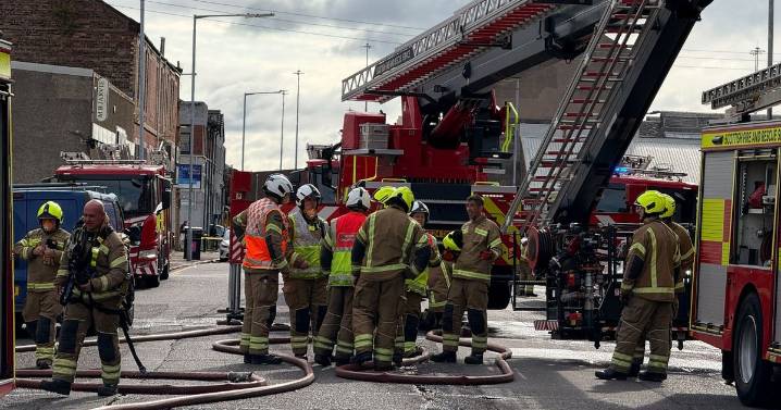 Glasgow police and firefighters battle storage unit blaze in 25 dramatic pictures