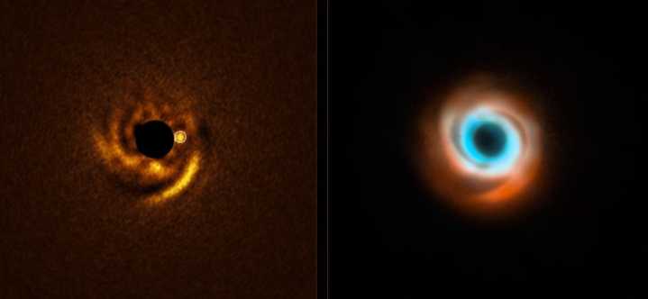 Detectan planeta formándose dentro de una espiral de gas y polvo