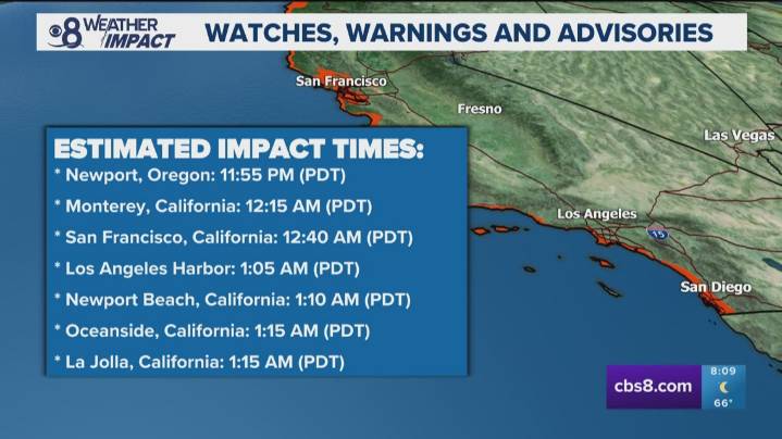8.8 magnitude earthquake near Russia caused Tsunami Advisory along US coastline