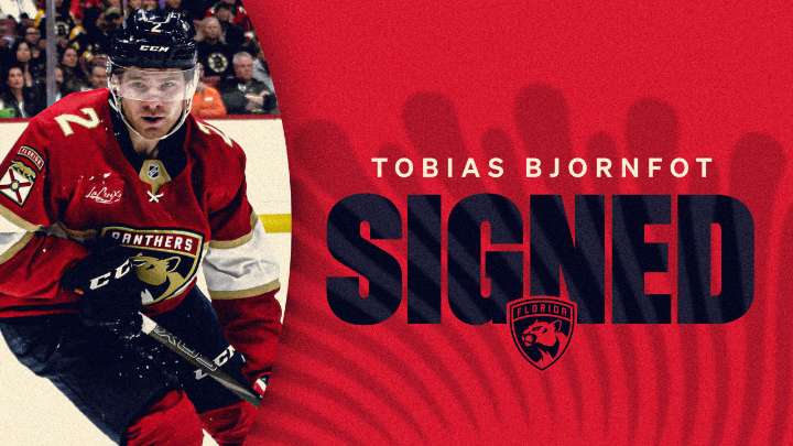 Florida Panthers Agree to Terms with Defenseman Tobias Bjornfot on a One