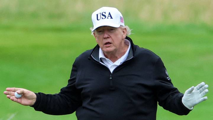 Donald Trump golf video from Scotland creates cheating uproar