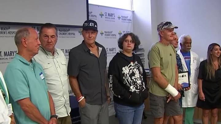 Shark bite survivors reunite at St. Mary’s Medical Center in West Palm Beach