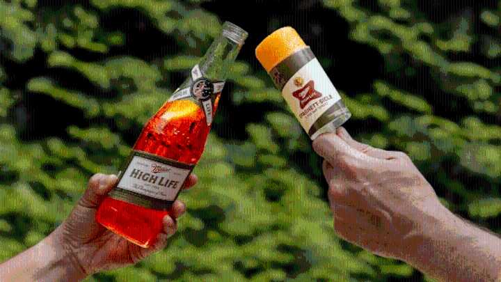 Miller High life puts a twist on the dive bar spritz cocktail with spaghett