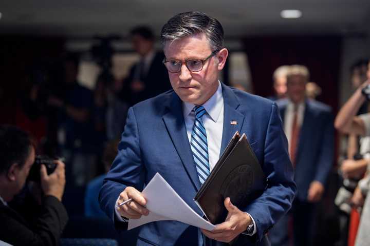 Johnson says Bondi needs to 'come forward and explain' handling of Epstein files