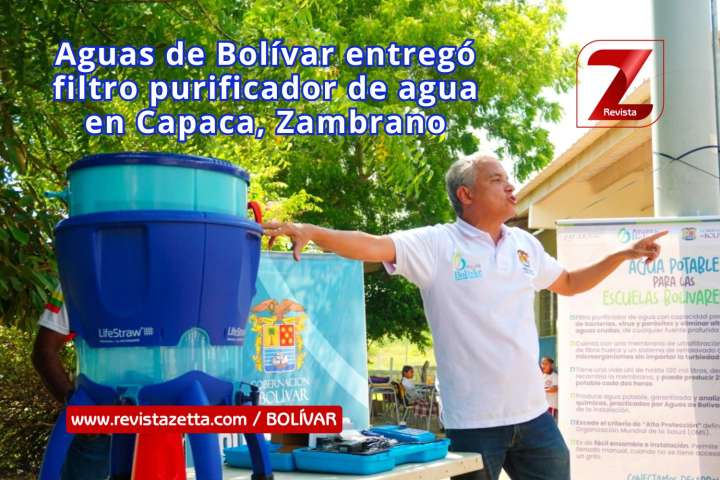 Aguas de Bolívar entregó filtro purificador de agua en Capaca, Zambrano