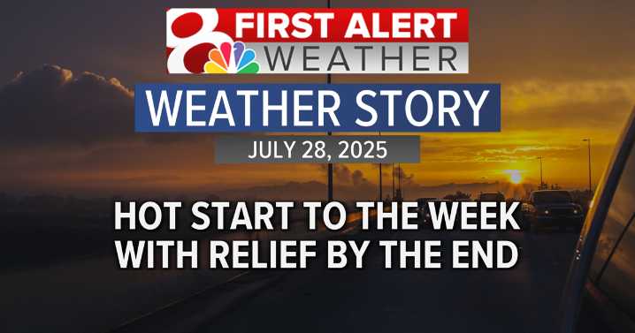 Forecast: Hot start to the week with relief in sight