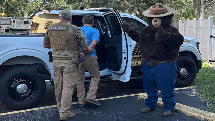 Smokey Bear arrests man accused of stealing his signs across Florida