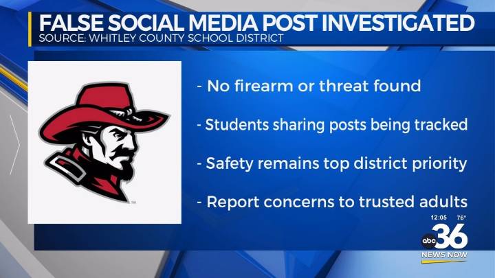 Whitley County Schools respond to false social media claims, no threat found