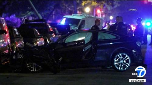 Chase involving burglary suspects ends with Glendale crash