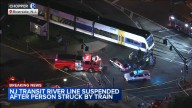 Person struck by River Line light rail in Burlington County, New Jersey