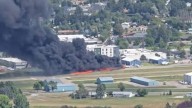 Choque de aviones provoca incendio en aeropuerto de Montana