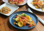 Budget dinners: Grilled summer chicken, bruschetta and peach crisp
