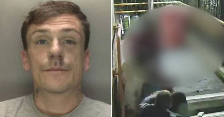'Audacious' thug filmed violently attacking man for bag at busy train station