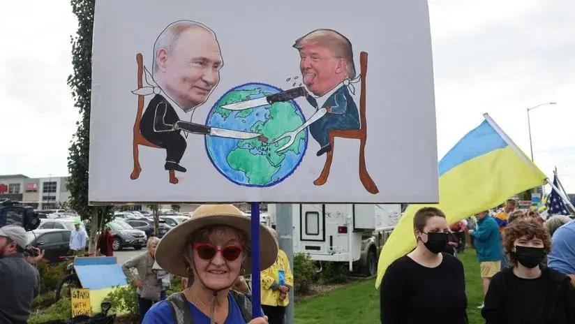 Ciudadanos en Alaska protestan por llegada de Putin a reunión con Trump [FOTOS]