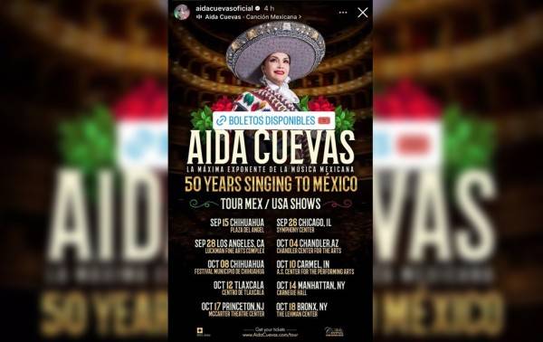 Aída Cuevas engalanará el Grito de Independencia en Chihuahua