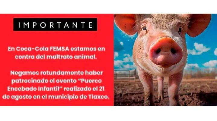 Empresas se deslindan de patrocinio de "Puerco Encebado Infantil", en Tlaxco