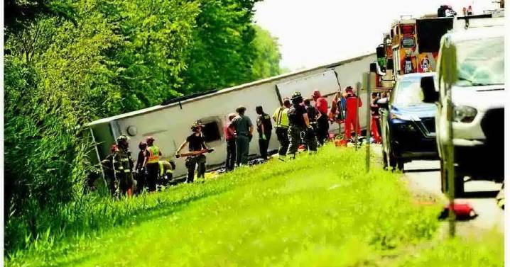 Several killed after bus rolls over on Thruway