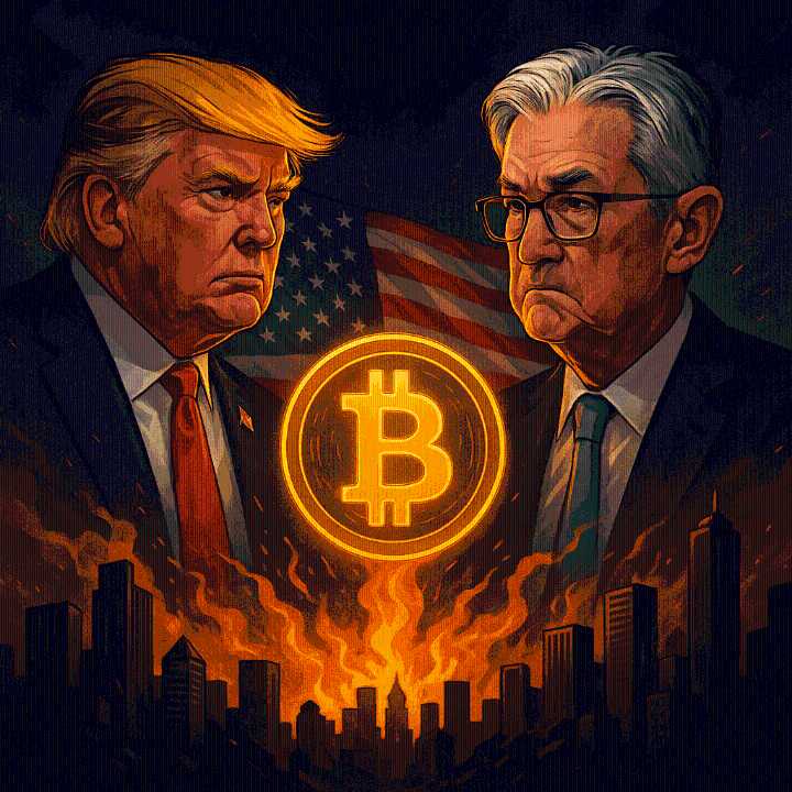 Bitcoin And Crypto In Turmoil As Tensions Between Trump and Powell Escalate