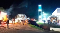 Colonia Dora: camioneta cayó en una acequia de ruta 34