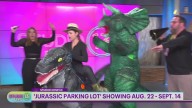 Dinosaurs crash the set ahead of 'Jurassic Parking Lot' opening