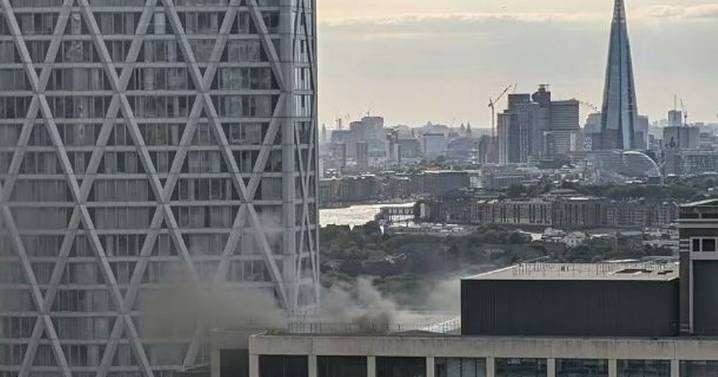 Fire breaks out in major London tower with black smoke seen
