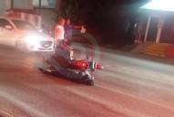 Motociclista se impactó con camioneta