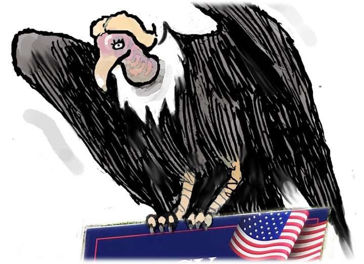 Cartoon about Moms for Liberty vultures in Fairhope ruffled feathers and struck a nerve