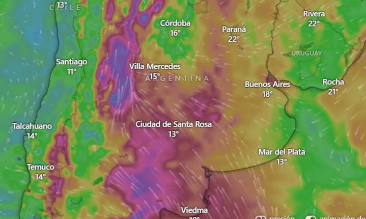 Mal tiempo. Alerta por ciclogénesis y fuertes lluvias: el pronóstico para este sábado 30 de agosto